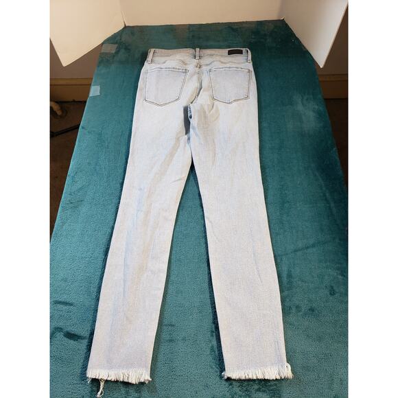 Abercrombie & Fitch Jeans Sz 8 Womens Blue Stretch Fray Hem Simone Skinny NWT - Picture 12 of 15